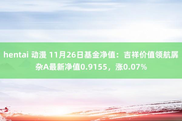 hentai 动漫 11月26日基金净值：吉祥价值领航羼杂A最新净值0.9155，涨0.07%